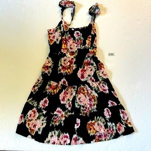 Xhiliration tiered dress with ruffle strap